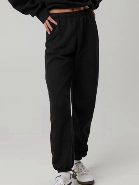 aerie Pants - OFFLINE by aerie Black Track Fleece Sweat Joggers